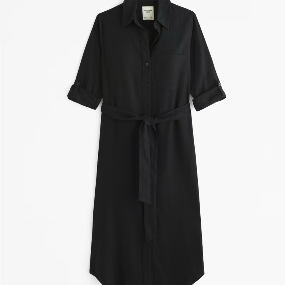 ABERCROMBIE LINEN MIDI SHIRT DRESS